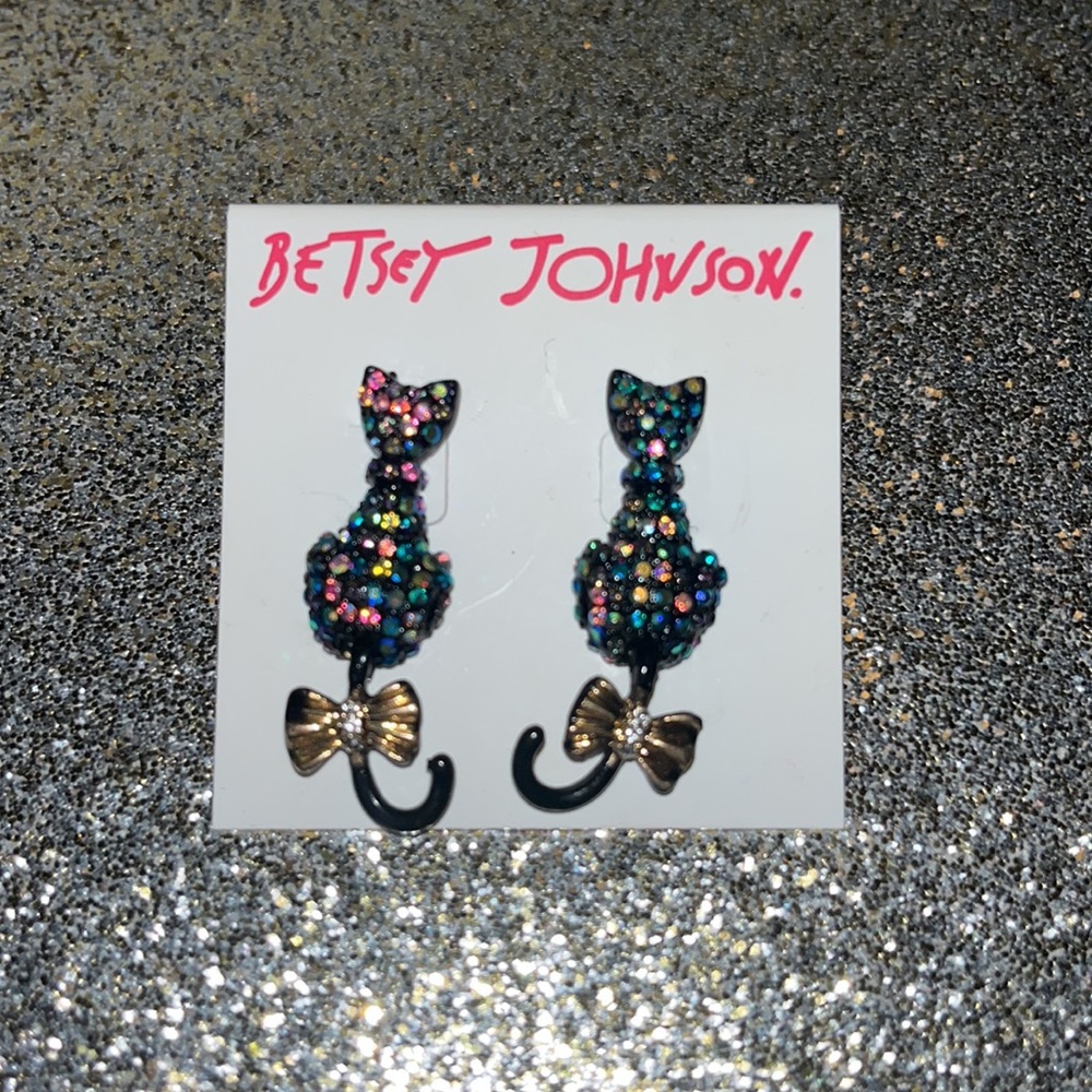 Betsey Johnson Cat earrings